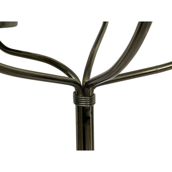 Candelabra Modernist Artsy Pewter Finish Spoon Fork Candle Holder Flatware Art - Picture 11 of 14